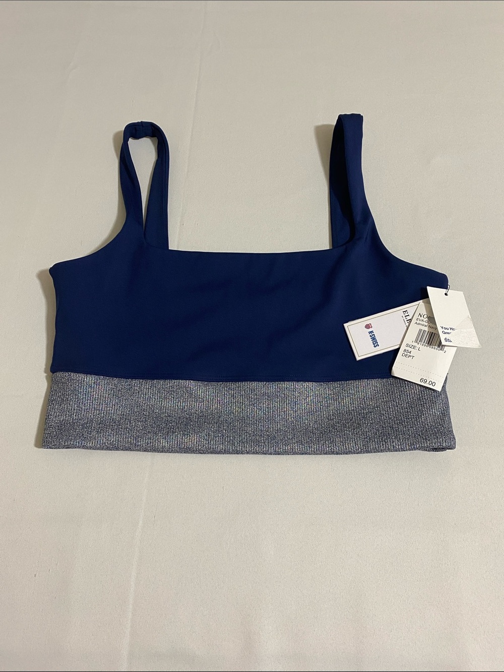 ELEVEN by Venus Williams K-SWISS All That Shimmers Sports Bra Women's Size L